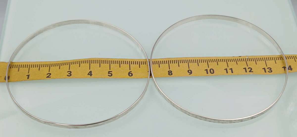 Lot of Two Beautiful Sterling Silver Bangles