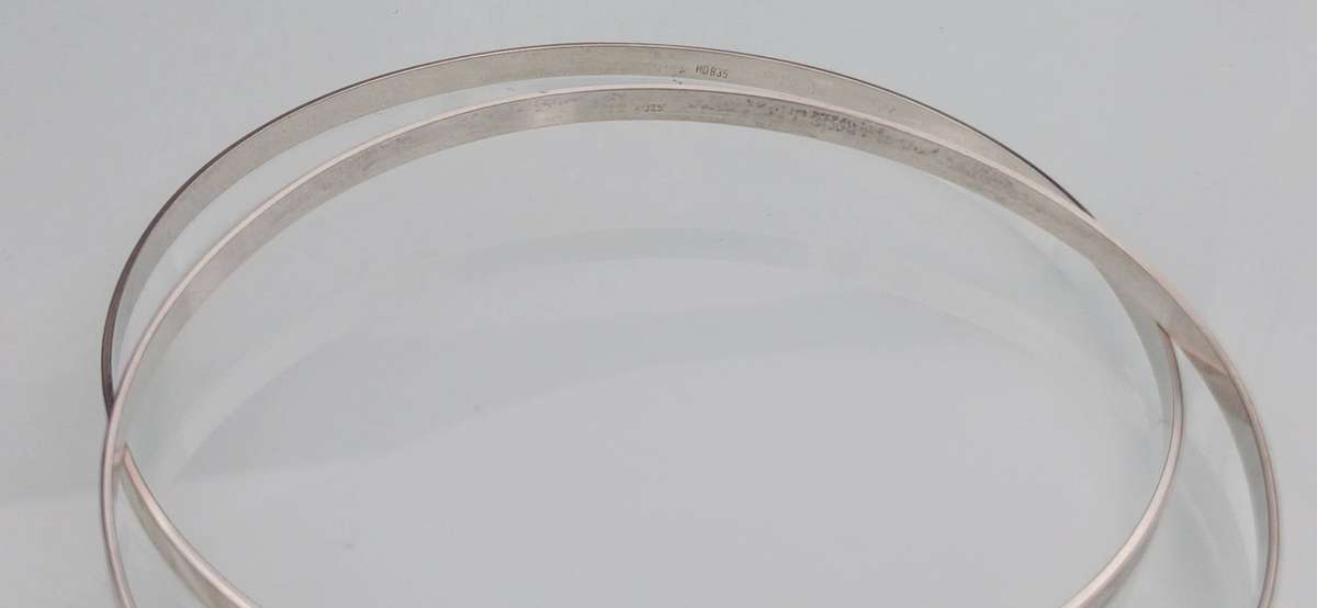 Lot of Two Beautiful Sterling Silver Bangles