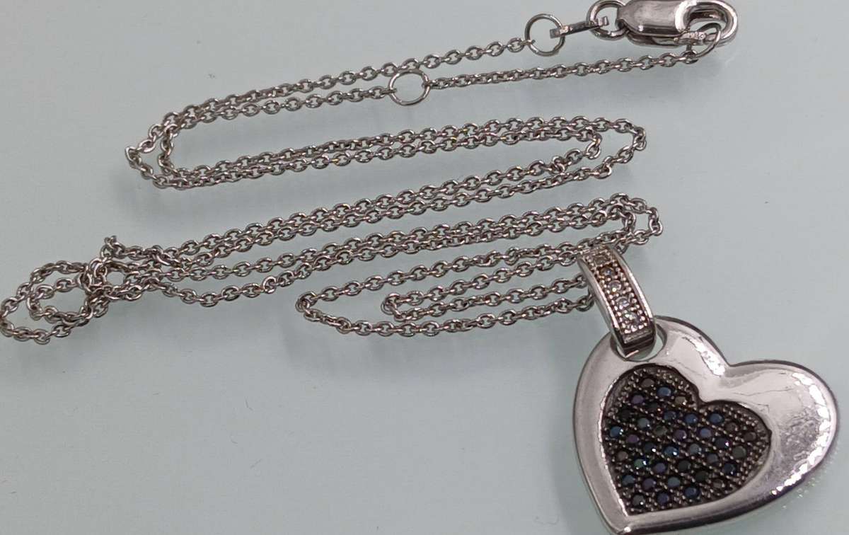 Elegant Sterling Silver Heart Pendant Necklace
