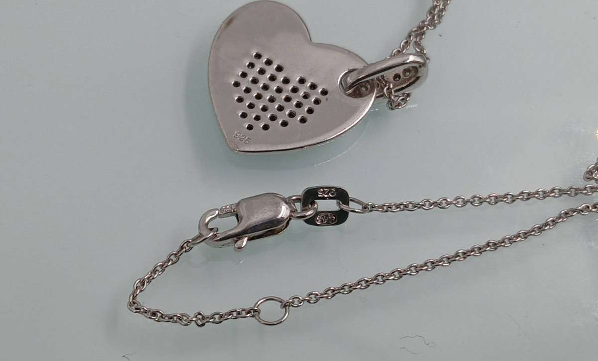 Elegant Sterling Silver Heart Pendant Necklace