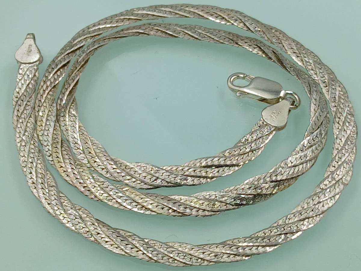 Braided Sterling Silver Necklace