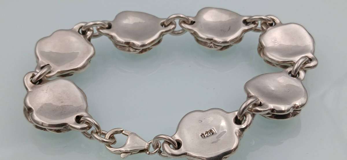Sterling Silver Rose Bracelet