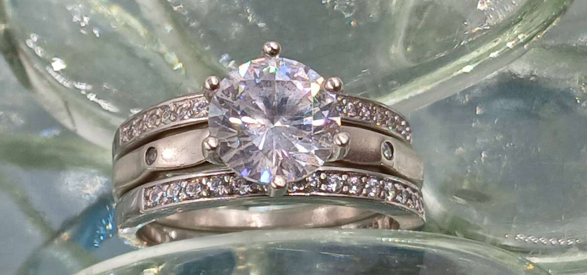 Lot of 3 Sterling Silver Set Rings