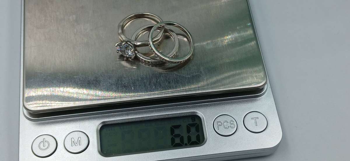 Lot of 3 Sterling Silver Set Rings