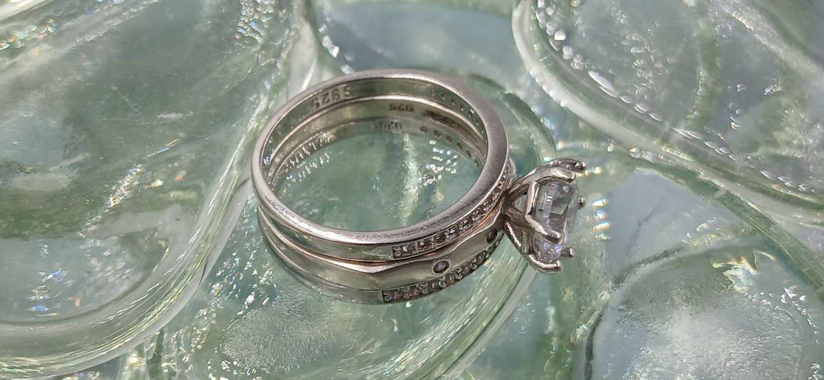 Lot of 3 Sterling Silver Set Rings