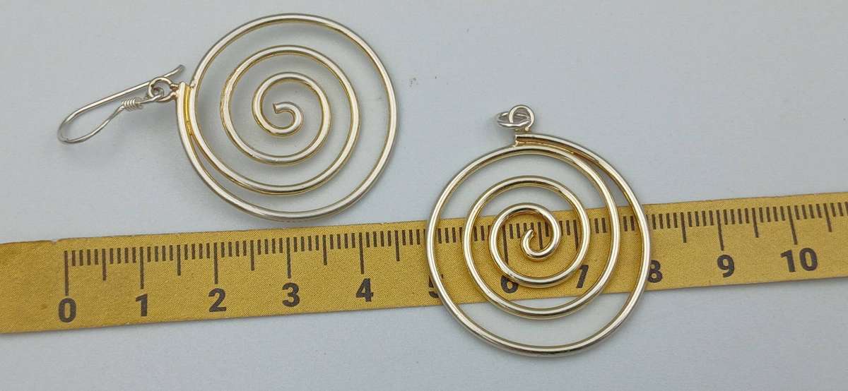 Sterling Silver Celtic Spiral Set\ Earrings & Pendant\