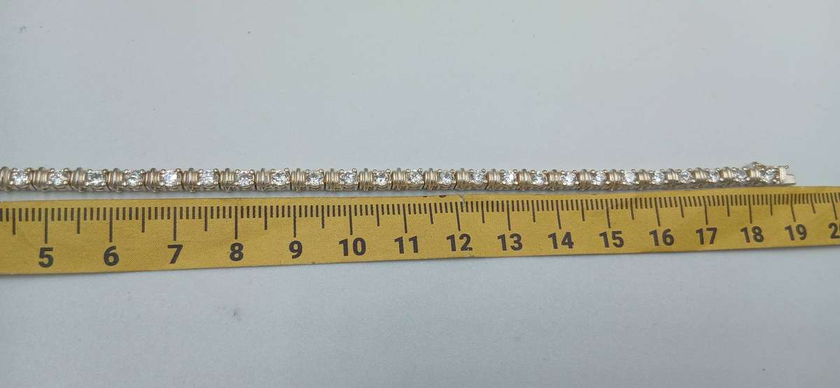 Elegant Sterling Silver Tennis Bracelet