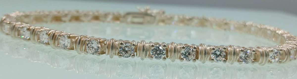 Elegant Sterling Silver Tennis Bracelet