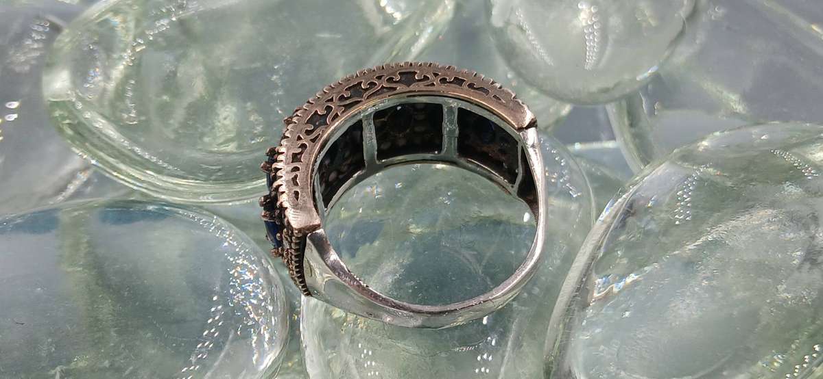 Vintage Two Tones Sterling Silver Ring
