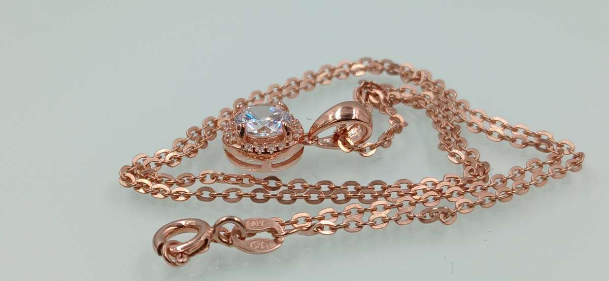 Dainty Sterling Silver Necklace/ Gilded/