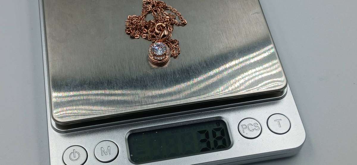 Dainty Sterling Silver Necklace/ Gilded/