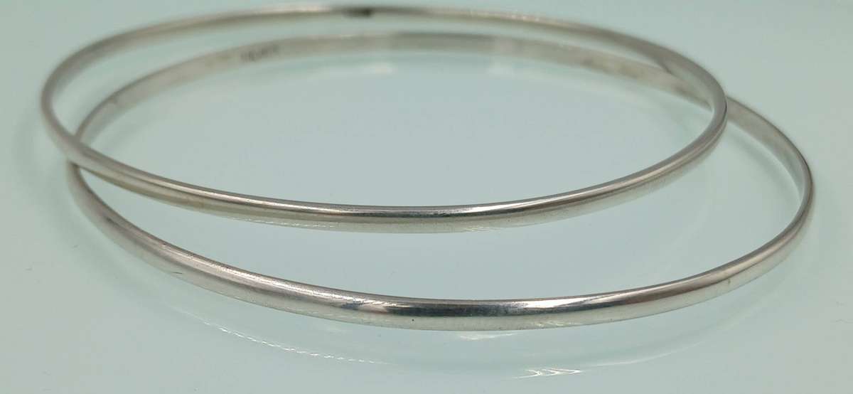 Lot of 2 Sterling Silver Bangles
