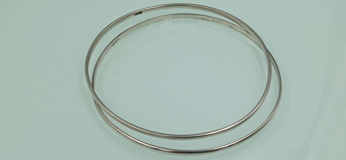 Lot of 2 Sterling Silver Bangles