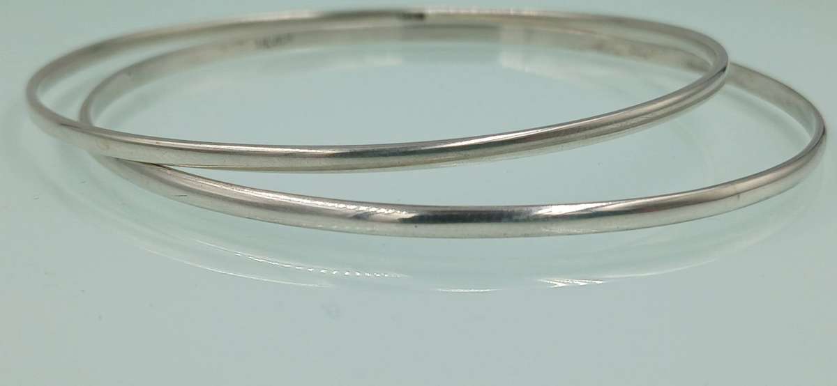 Lot of 2 Sterling Silver Bangles