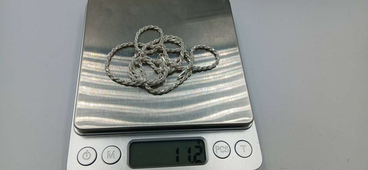 Sterling Silver Rope Chain Necklace