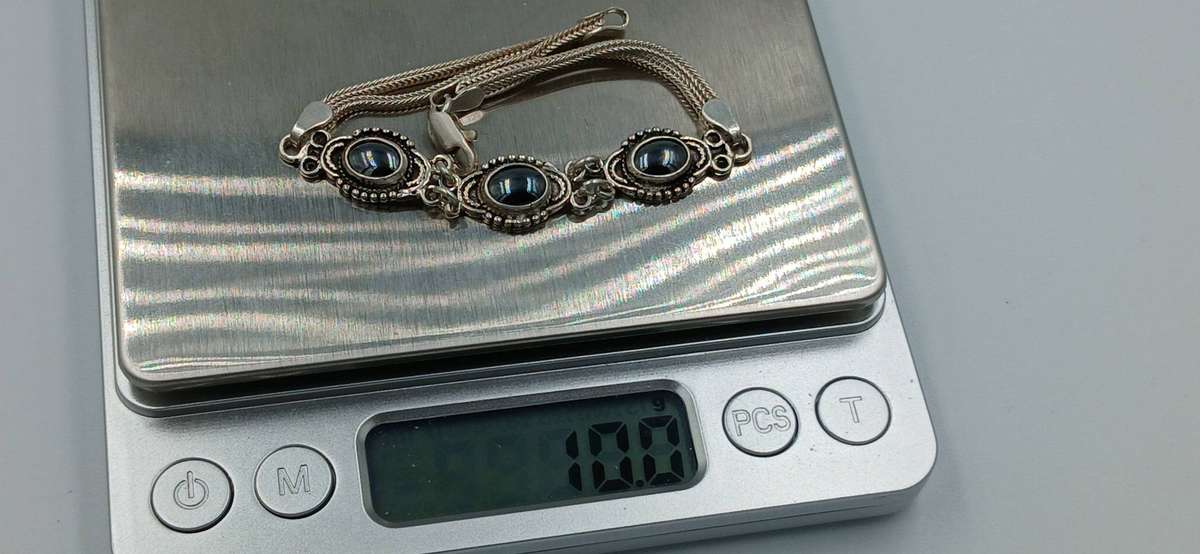 Hematite Sterling Silver Bracelet