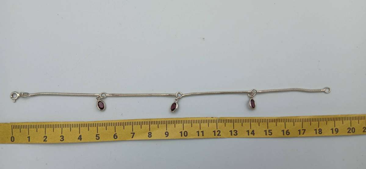 Elegant Sterling Silver Amethyst Bracelet