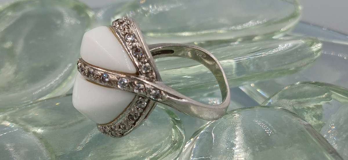 Abstract Sterling Silver Ring