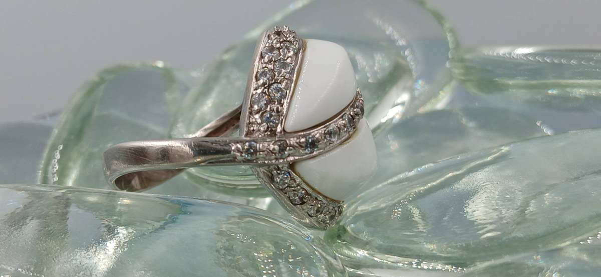 Abstract Sterling Silver Ring