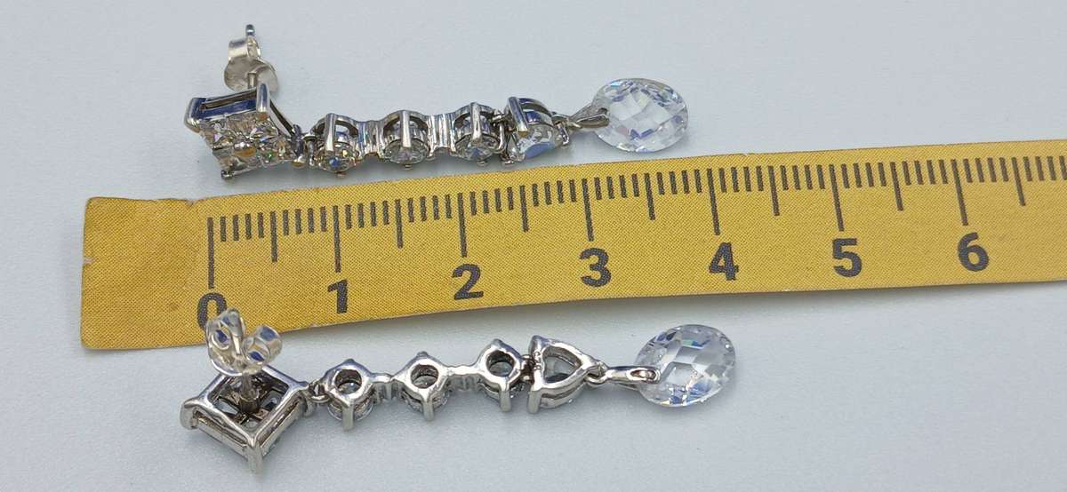 Elegant Sterling Silver Dangle Earrings