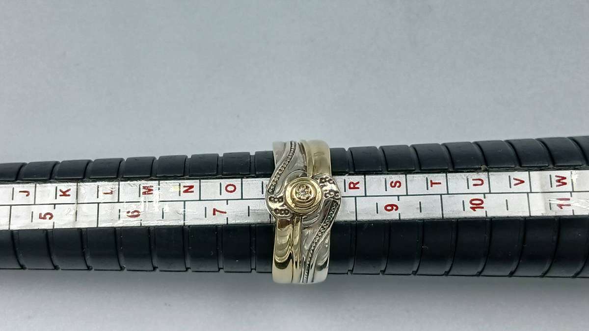 Two Tone Sterling Silver Ring