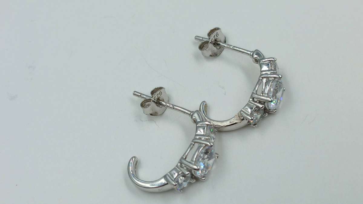 Elegant Sterling Silver Stud Earrings