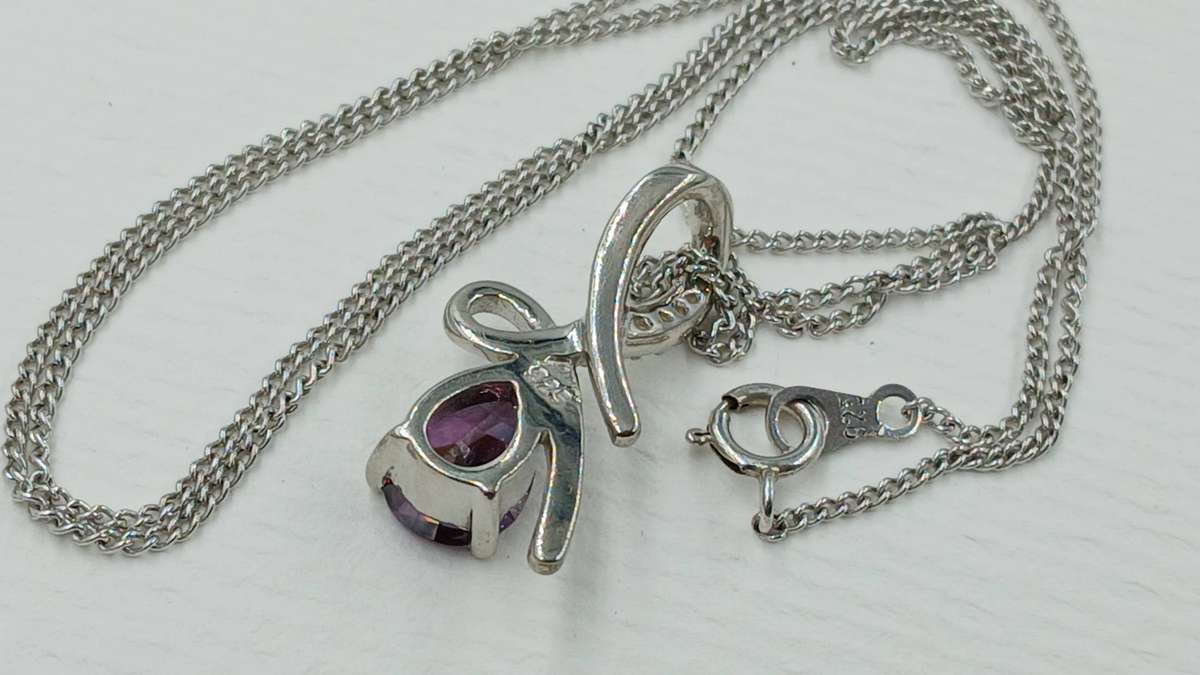 Amethyst Sterling Silver Necklace