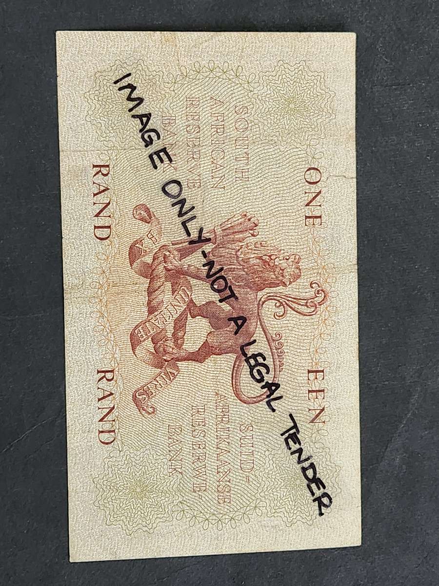 MH de Kock One Rand 1st issue 1961 E/A - as per photograph