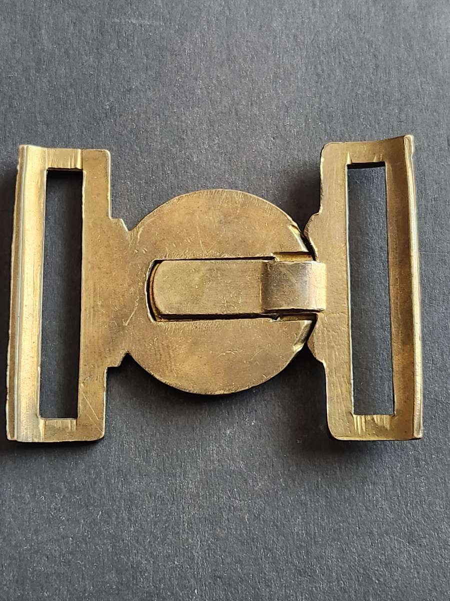 Post WW2 Era UK Britain Gibraltar Massive High Relief Solid Brass Belt Buckle - as per photograph