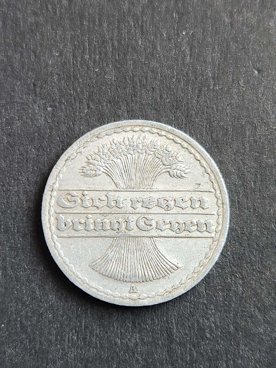 Deutsches Reich 50 Pfennig 1921A - as per photograph