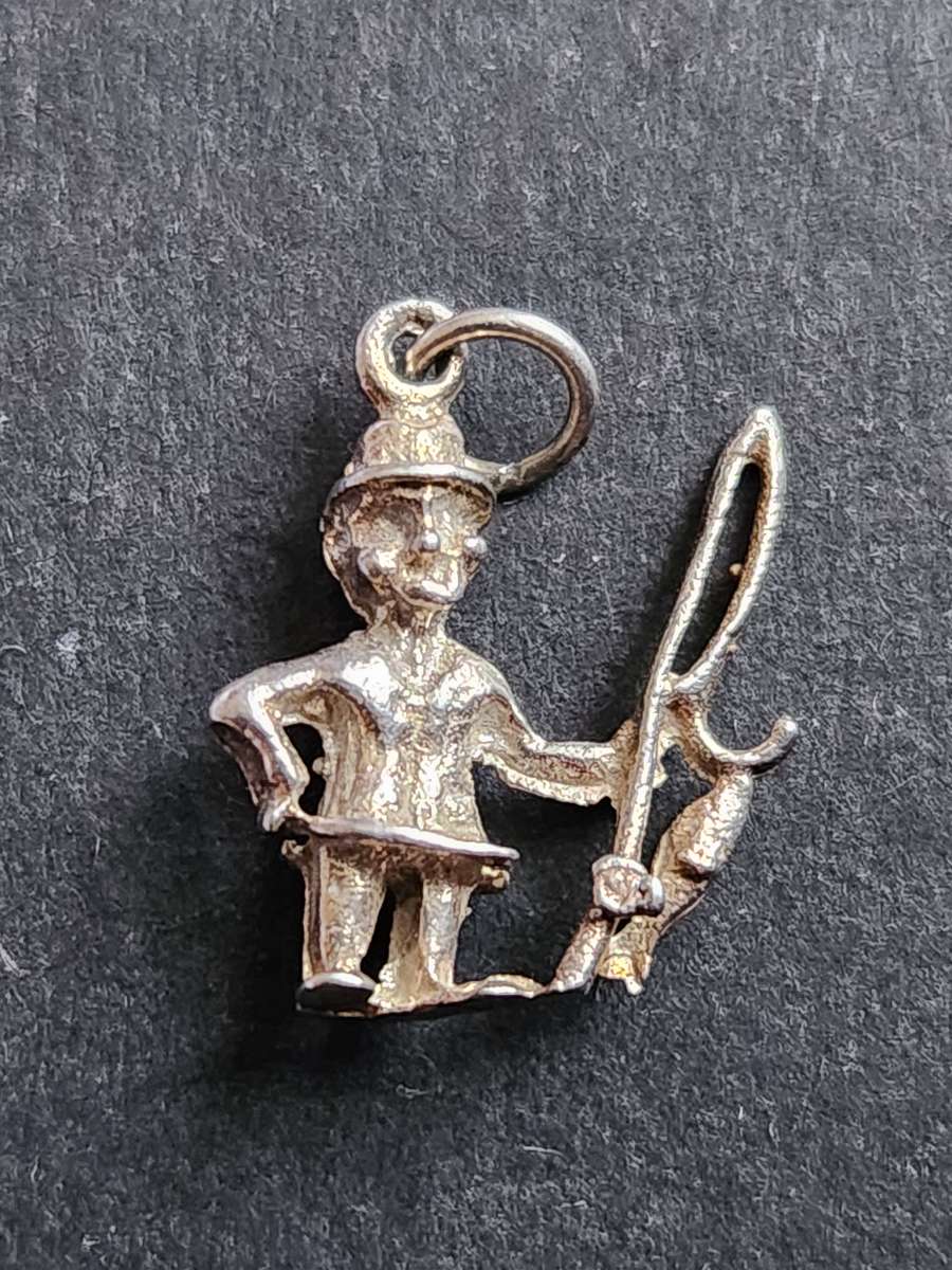 Vintage Silver Fisherman Charm 1.5g - as per photograph