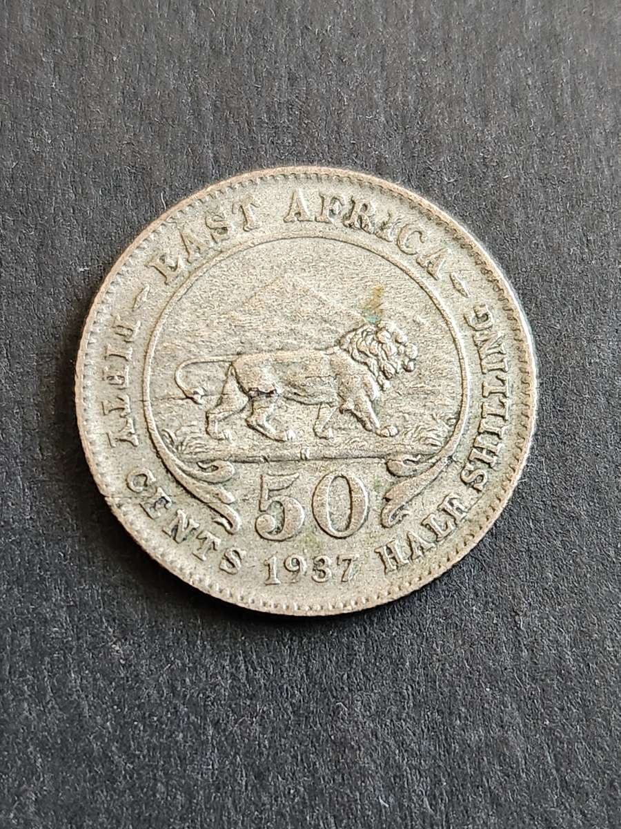 East Africa 50 Cents 1937 - as per photograph