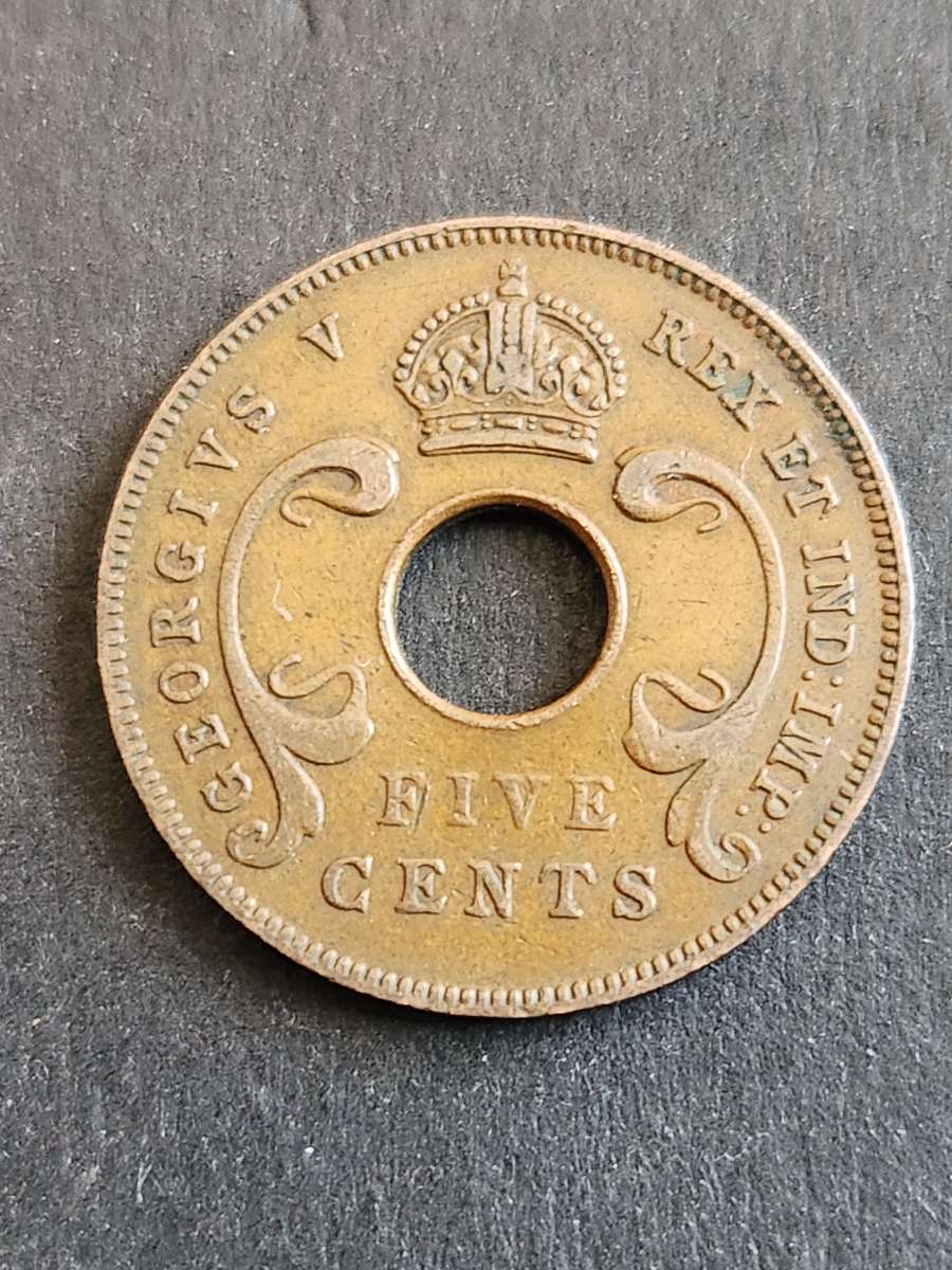 East Africa 5 Cents 1928 - as per photograph