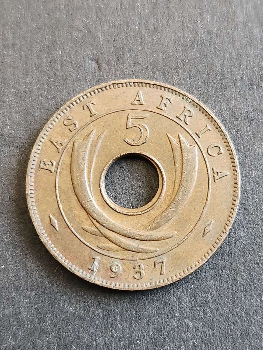 East Africa 5 Cents 1937 - as per photograph