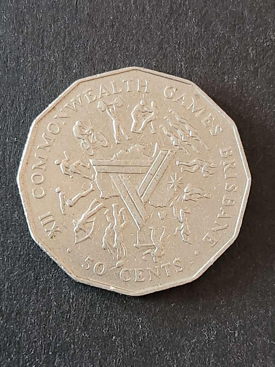 Australia 50 Cents XII Commonwealth Games Brisbane 1982 - as per photograph