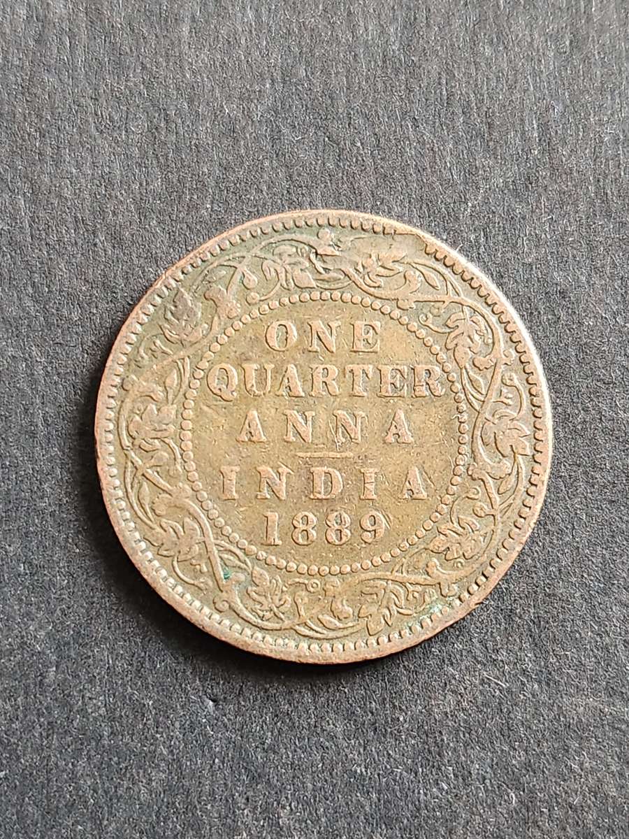 India One Quarter Anna 1889 - as per photograph