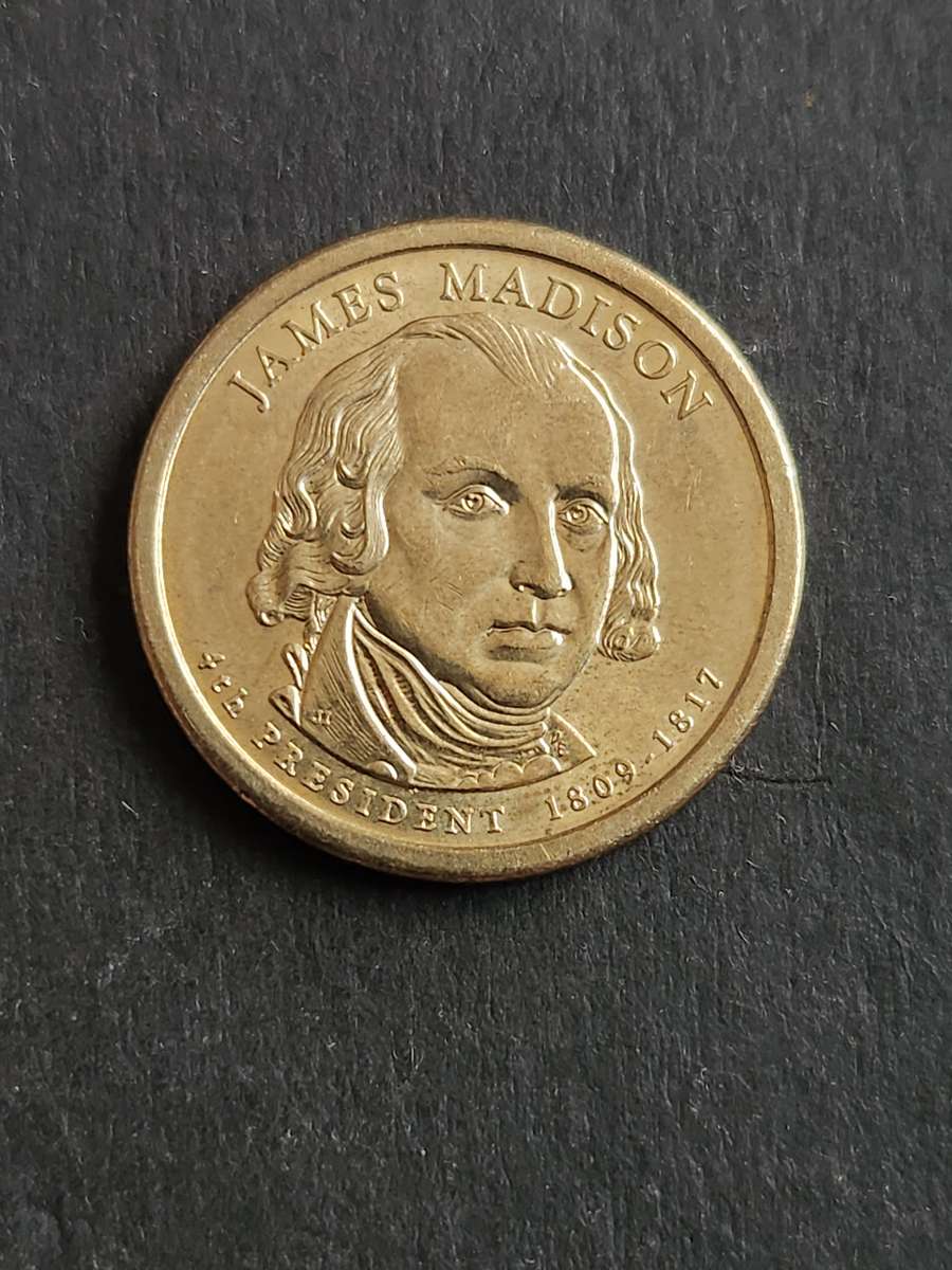 USA One Dollar 2007 James Madison 4th President 1809-1817 - as per photograph