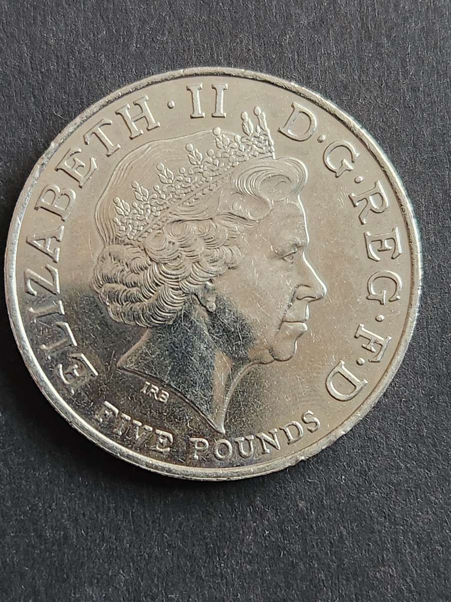 Queen Elizabeth the Queen Mother Commemorate 5 Pounds 2002 - as per photograph
