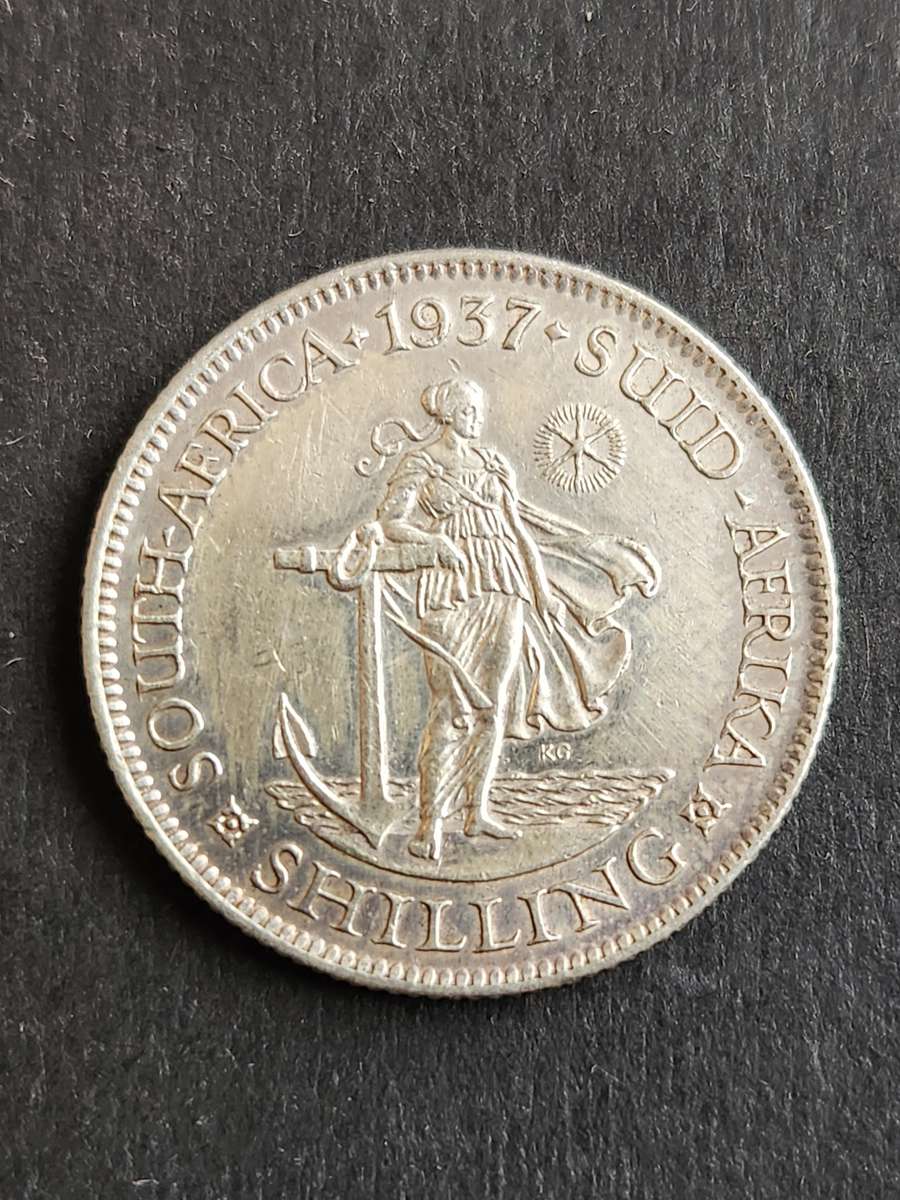 Union One Shilling 1937 Silver (nice condition) - as per photograph