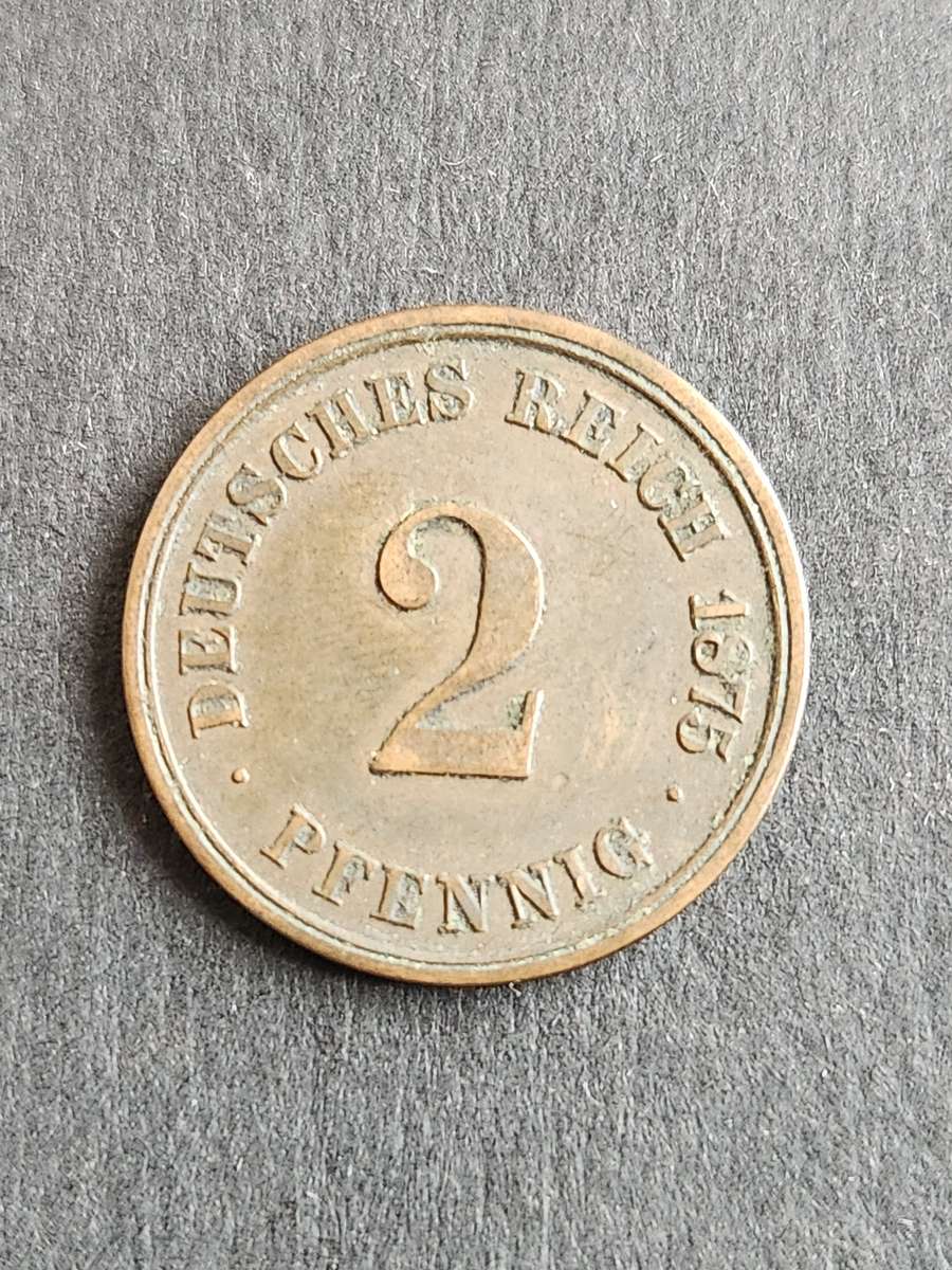 Deutsches Reich 2 Pfennig 1875  - as per photograph