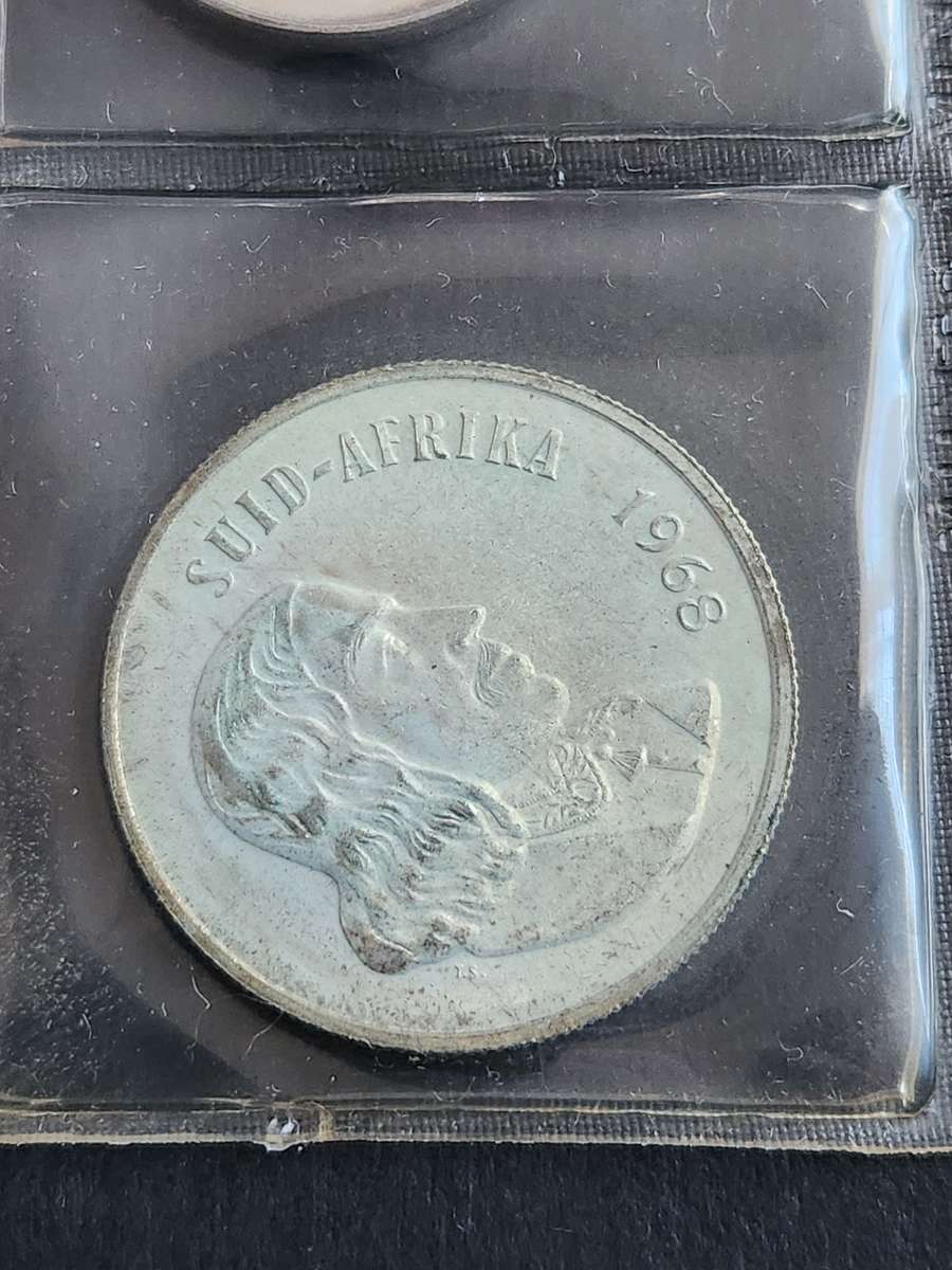 SA Mint Pack 1968 Afrikaans (including Silver One Rand) - as per photograph