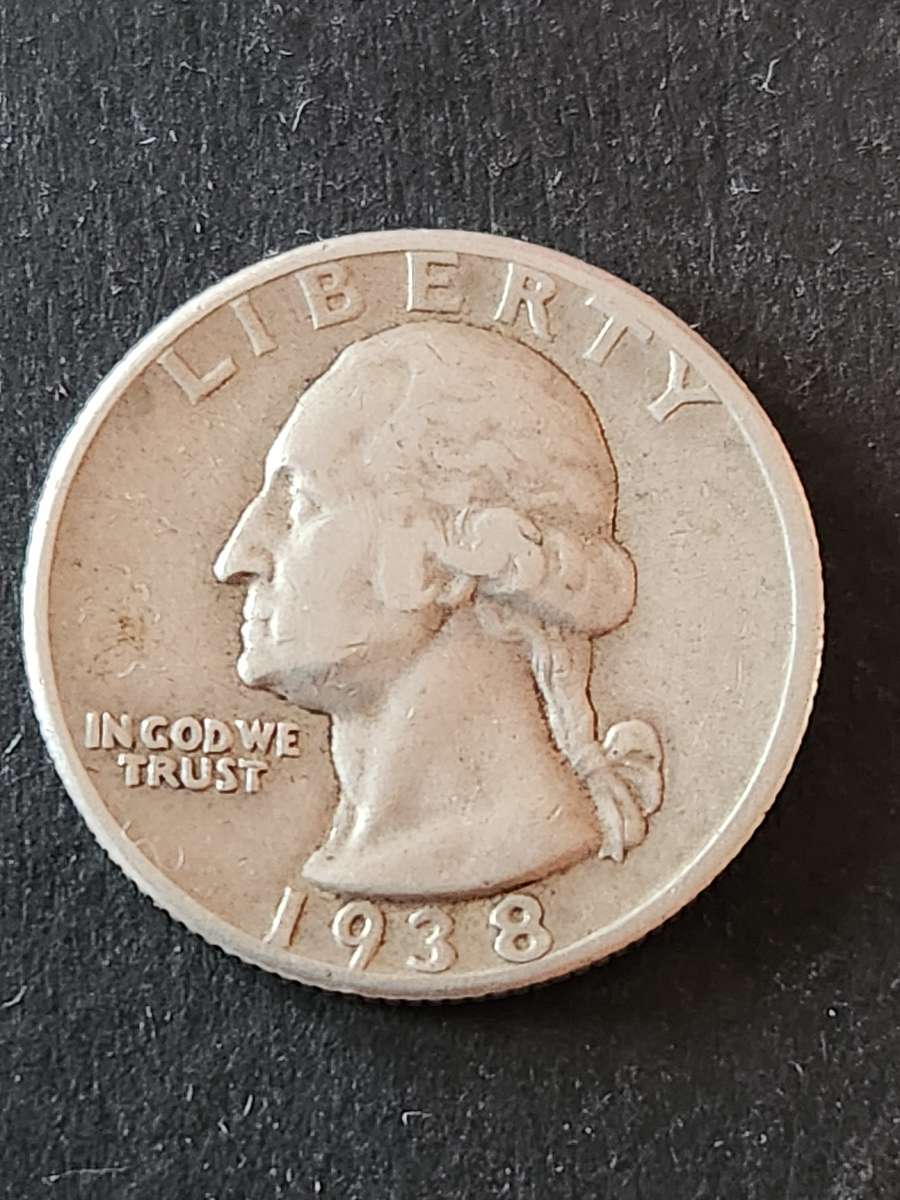 USA 1/4 Dollar 1938 Silver - as per photograph