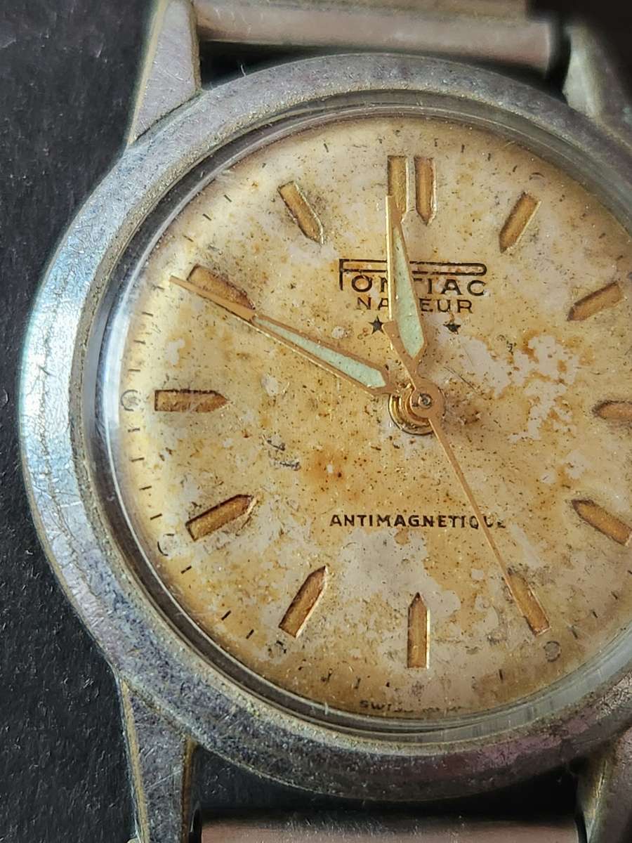 Vintage PontiacNageur Antimagnetic Men's Wrist Watch (not working) - As per photograph