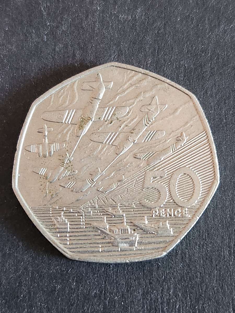 British 50 Pence Coin 1994 D-Day Normady Landings
