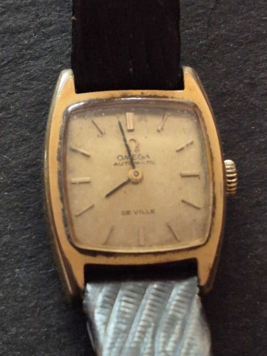 Vintage Ladies Omega Deville Automatic Wrist Watch with original winder (not working)