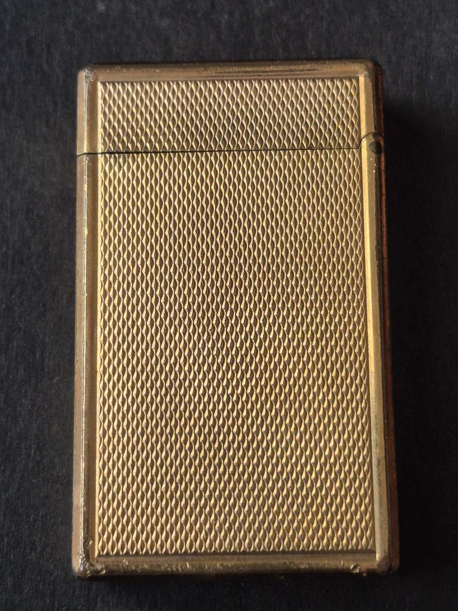St. Dupont Lighter - made in France (large gold plated) - nice condition - needs to be gassed