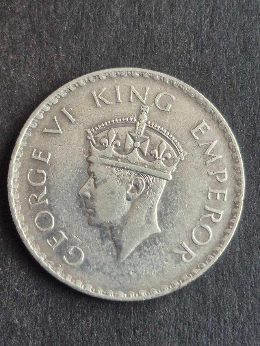 India One Rupee 1938 King George IV Silver