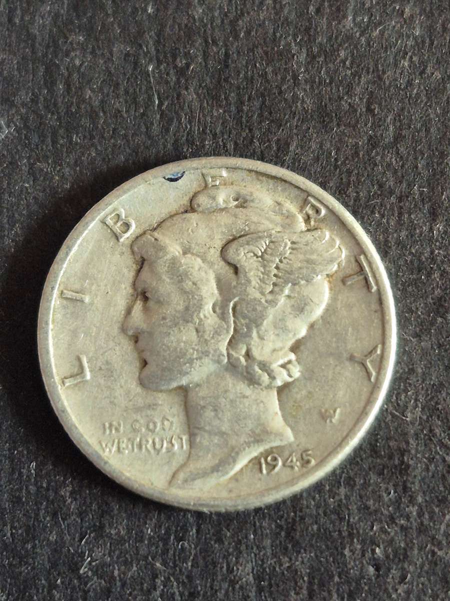 USA Mercury Dime 1945 Silver