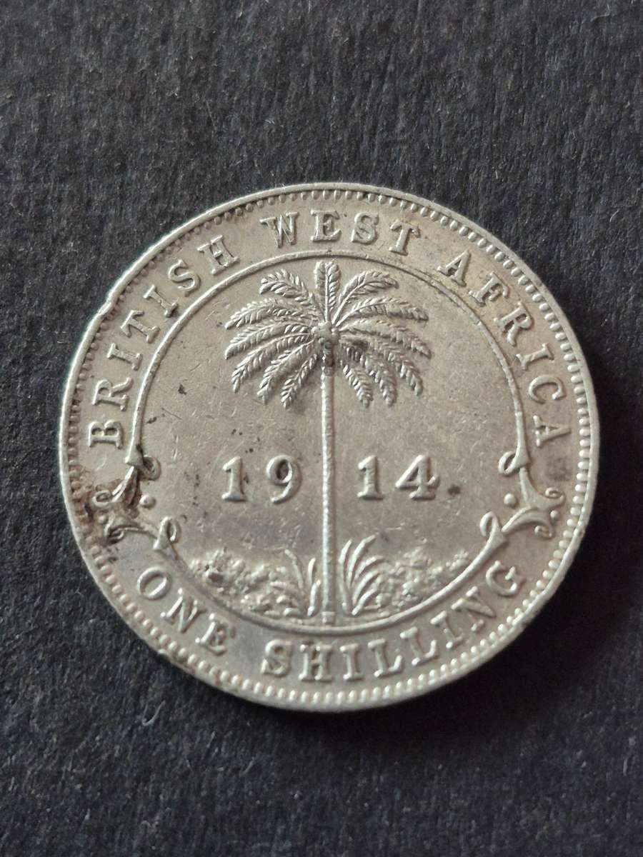 British West Africa One Shilling 1914 Silver
