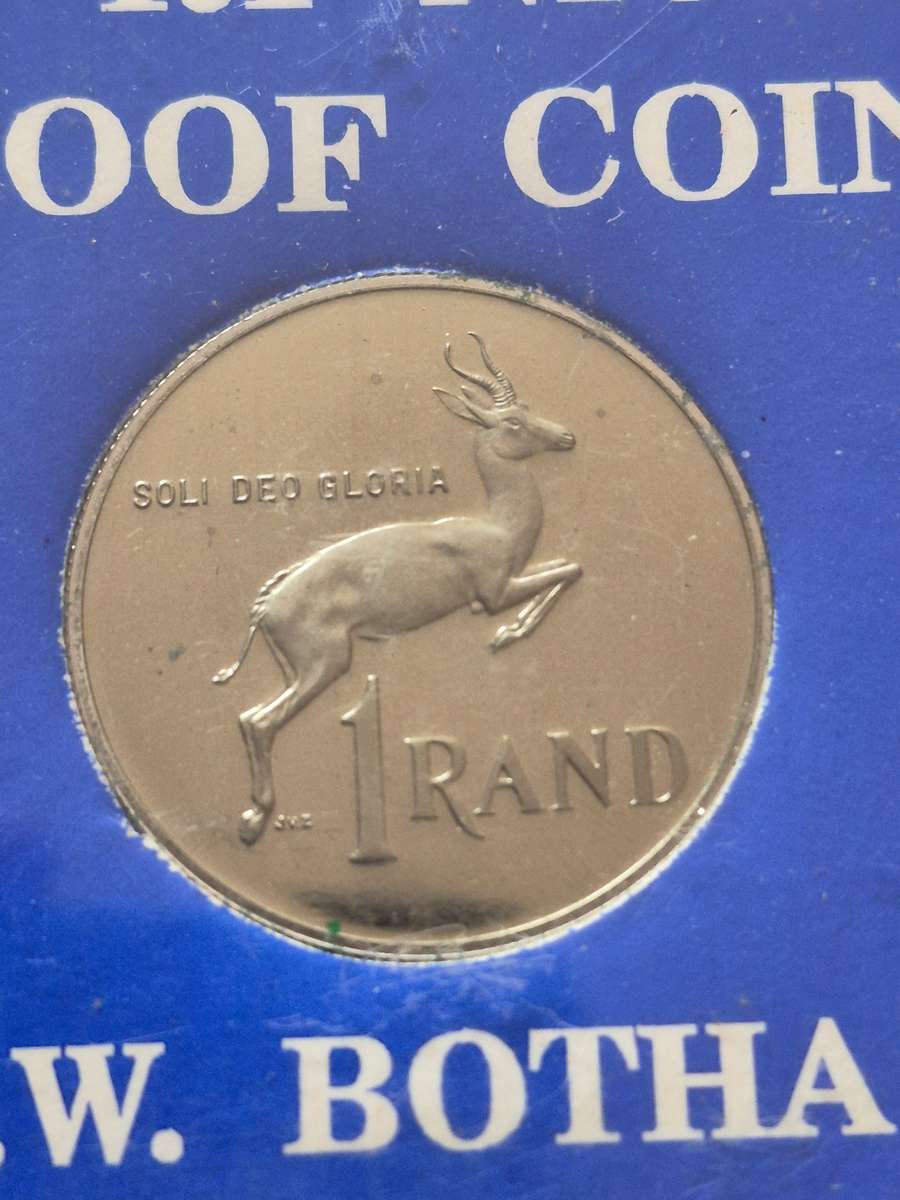 1990 Proof Nickel One Rand PW Botha